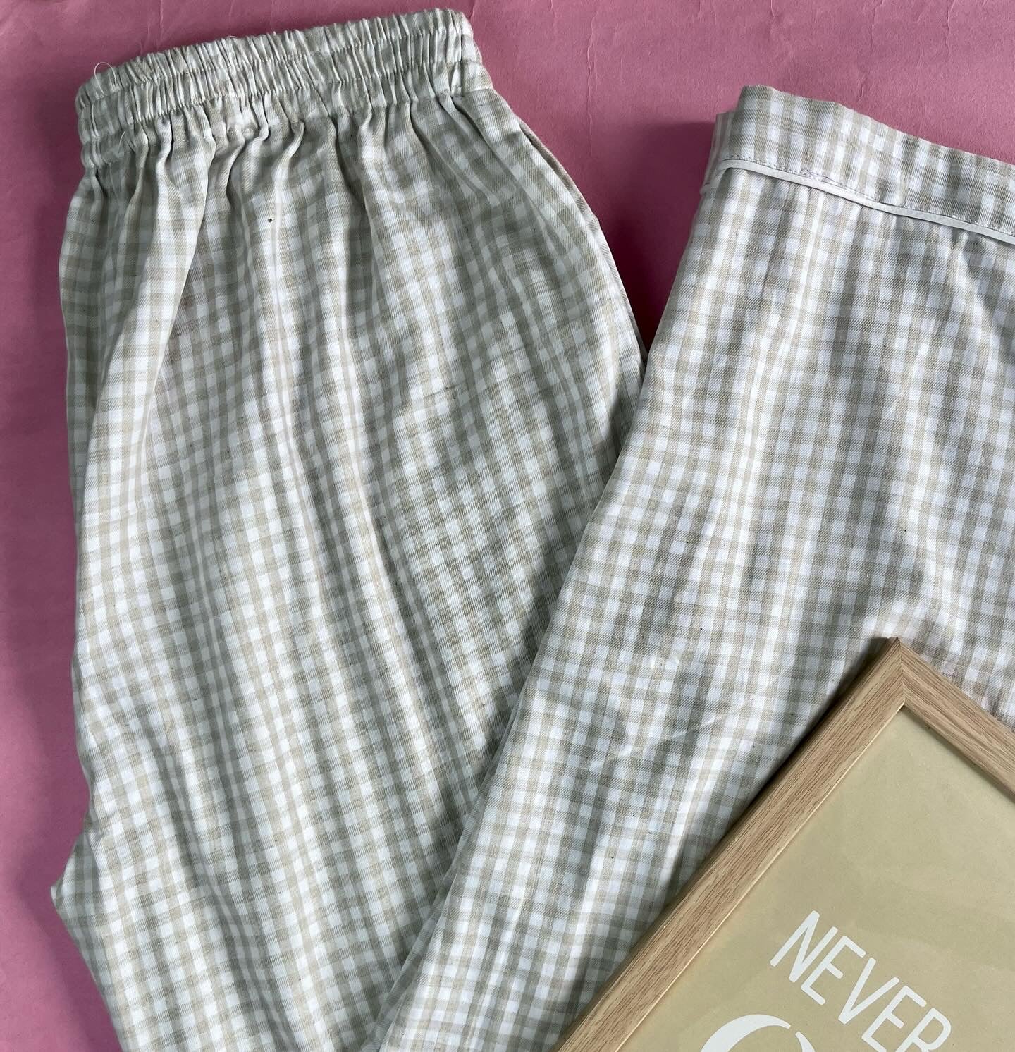 Off white checks PJ set