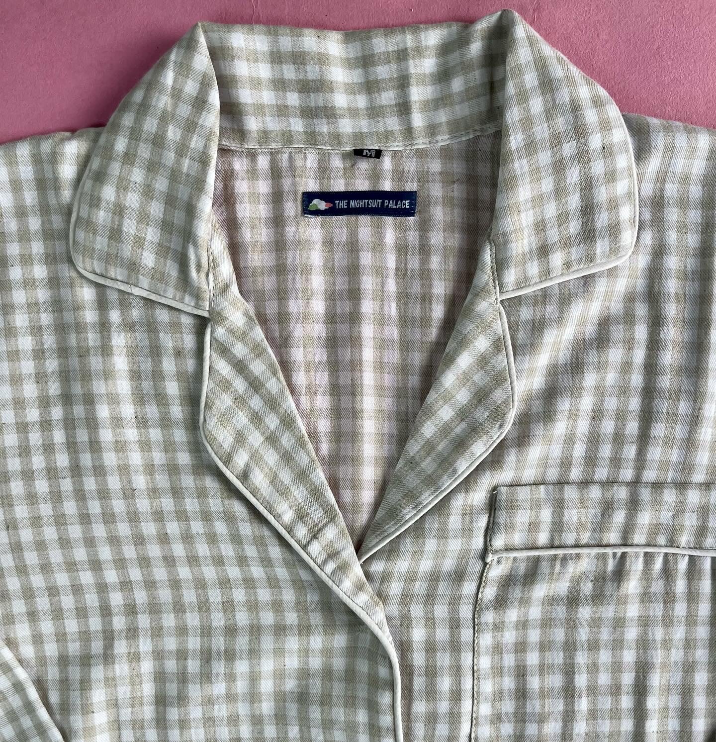 Off white checks PJ set