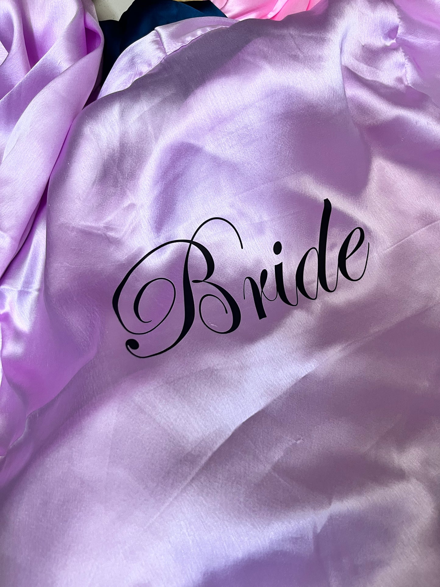 Lilac Satin Robe - Bride & Bridesmaid Custom Robe