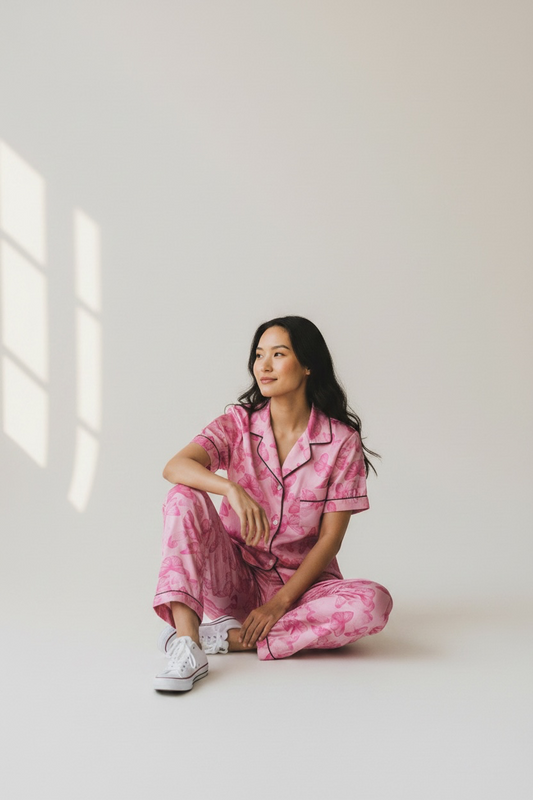 Pink butterfly PJ set