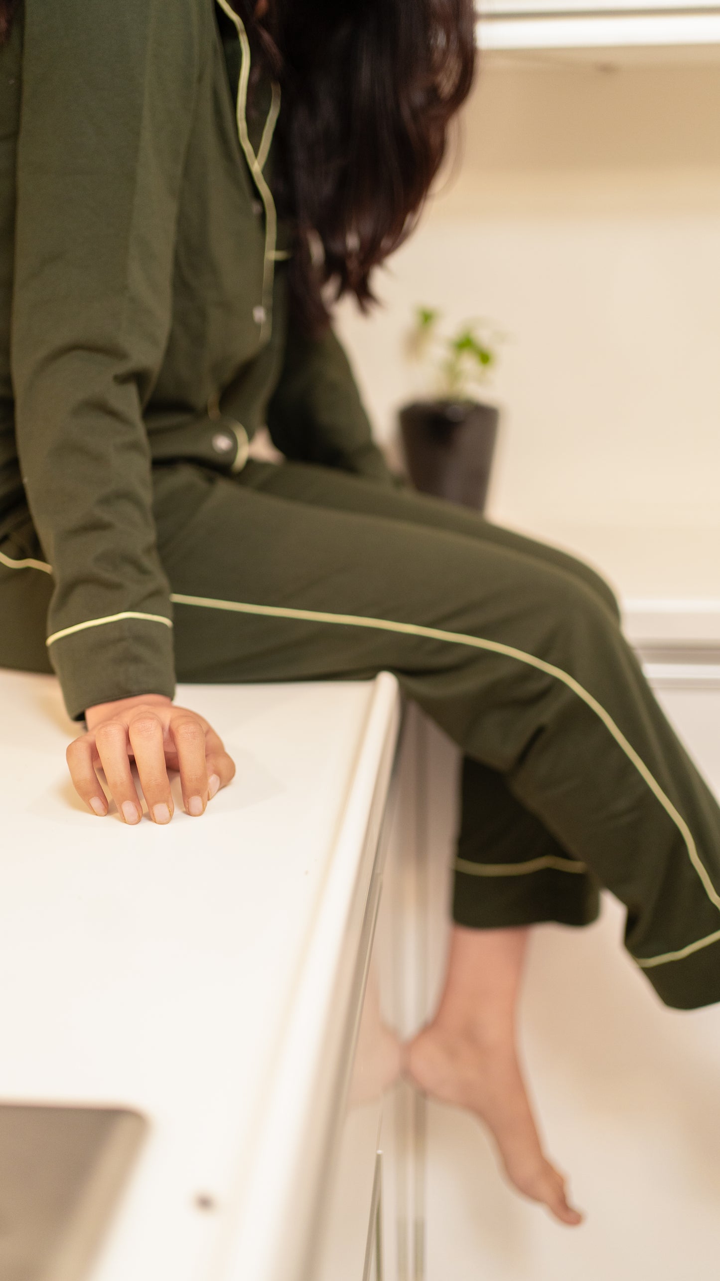 Olive green cotton