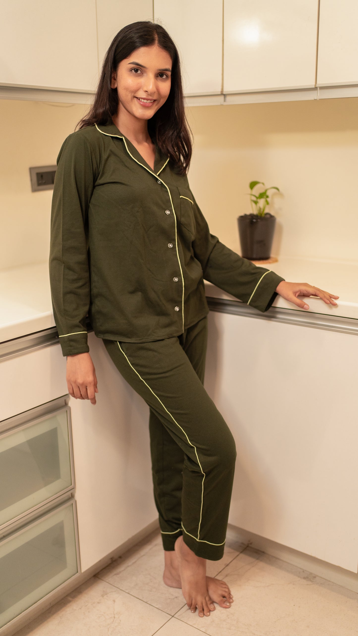 Olive green cotton