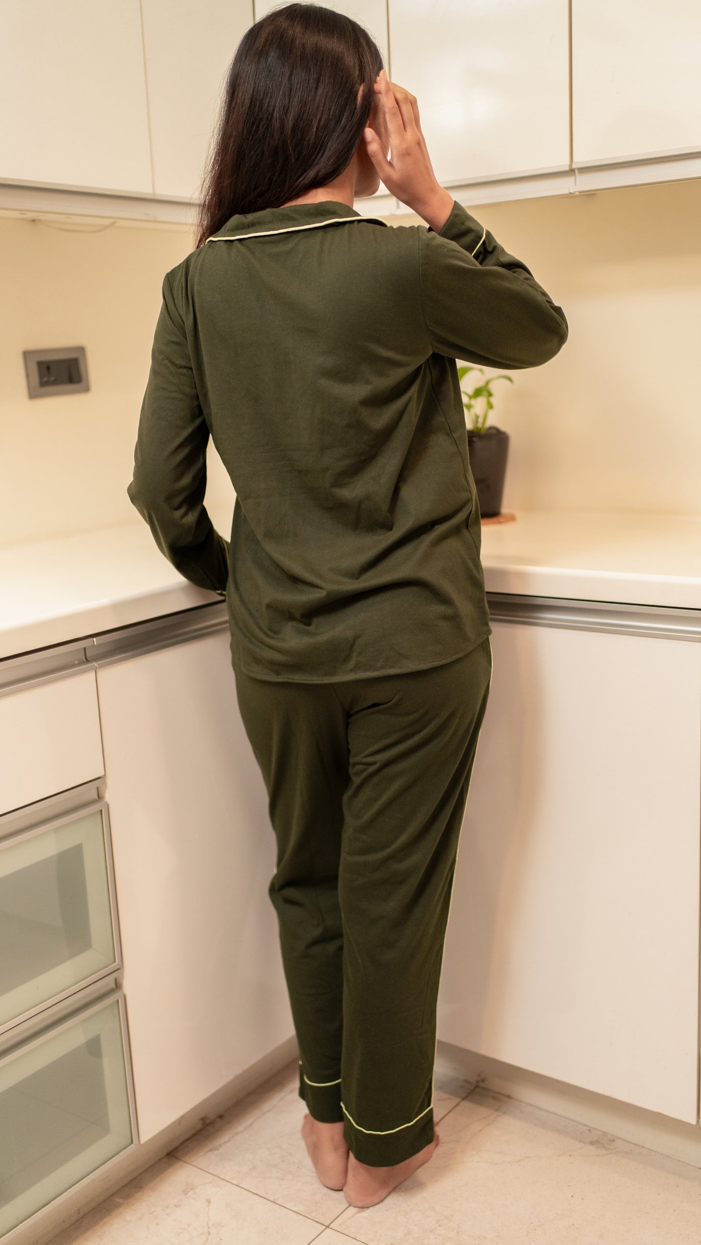 Olive green cotton