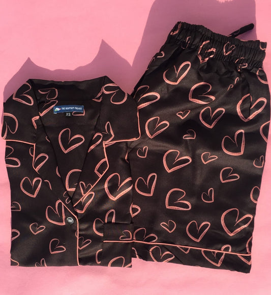 Peachy hearts PJ set