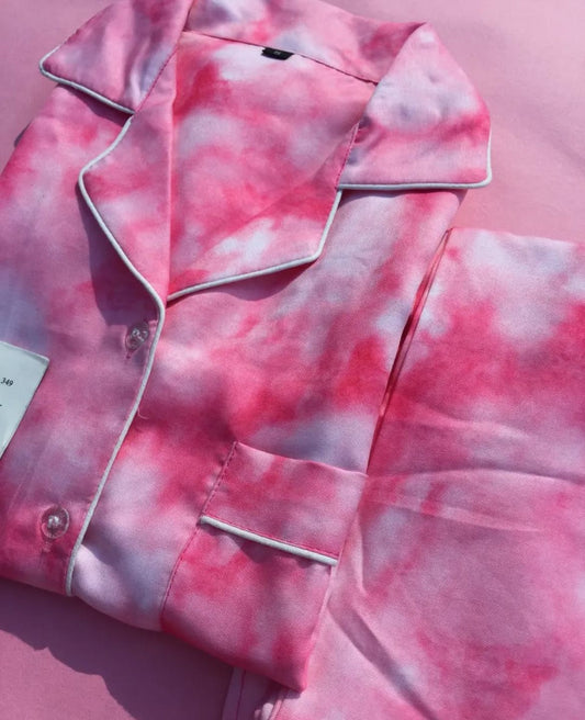 Pink tie dye PJ set