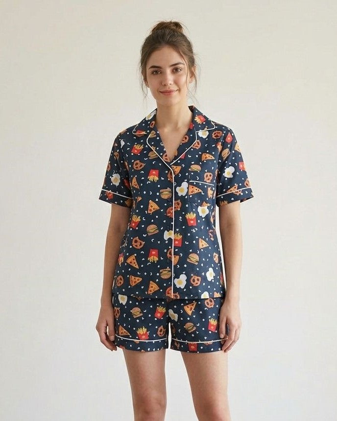 Foddie print Shorts set