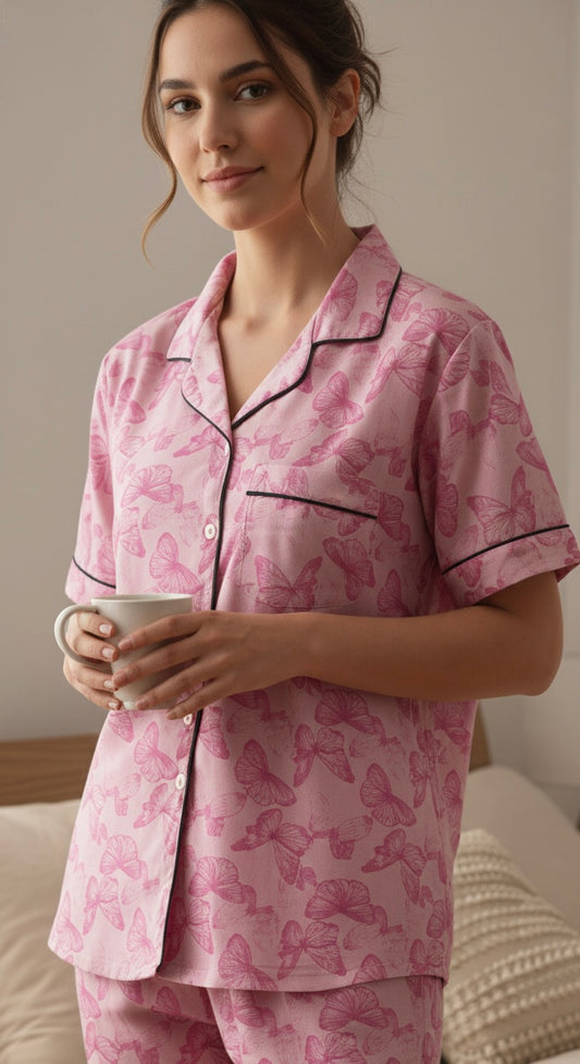 Pink butterfly PJ set