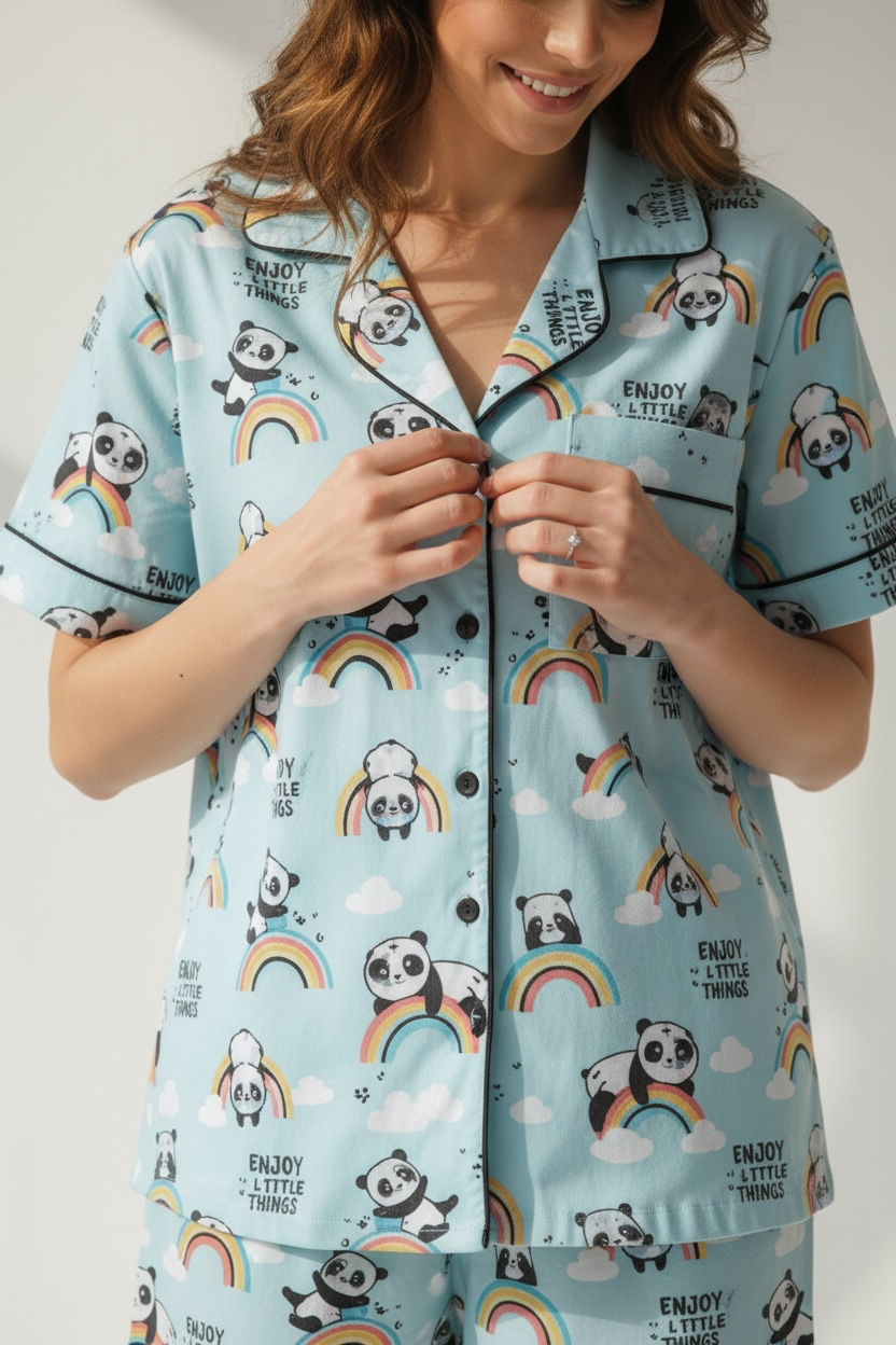 Baby Panda Shorts set