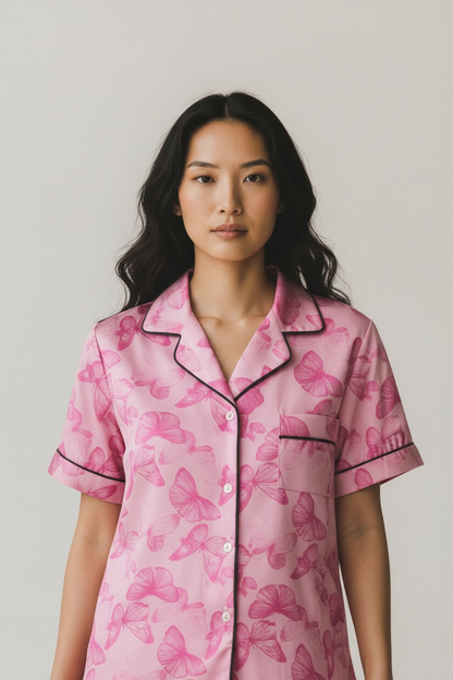 Pink butterfly PJ set