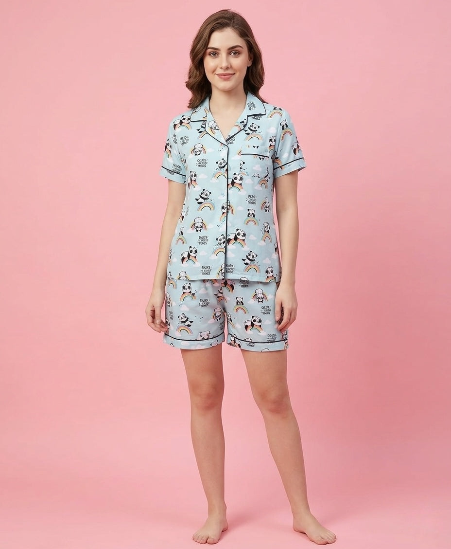 Baby Panda Shorts set