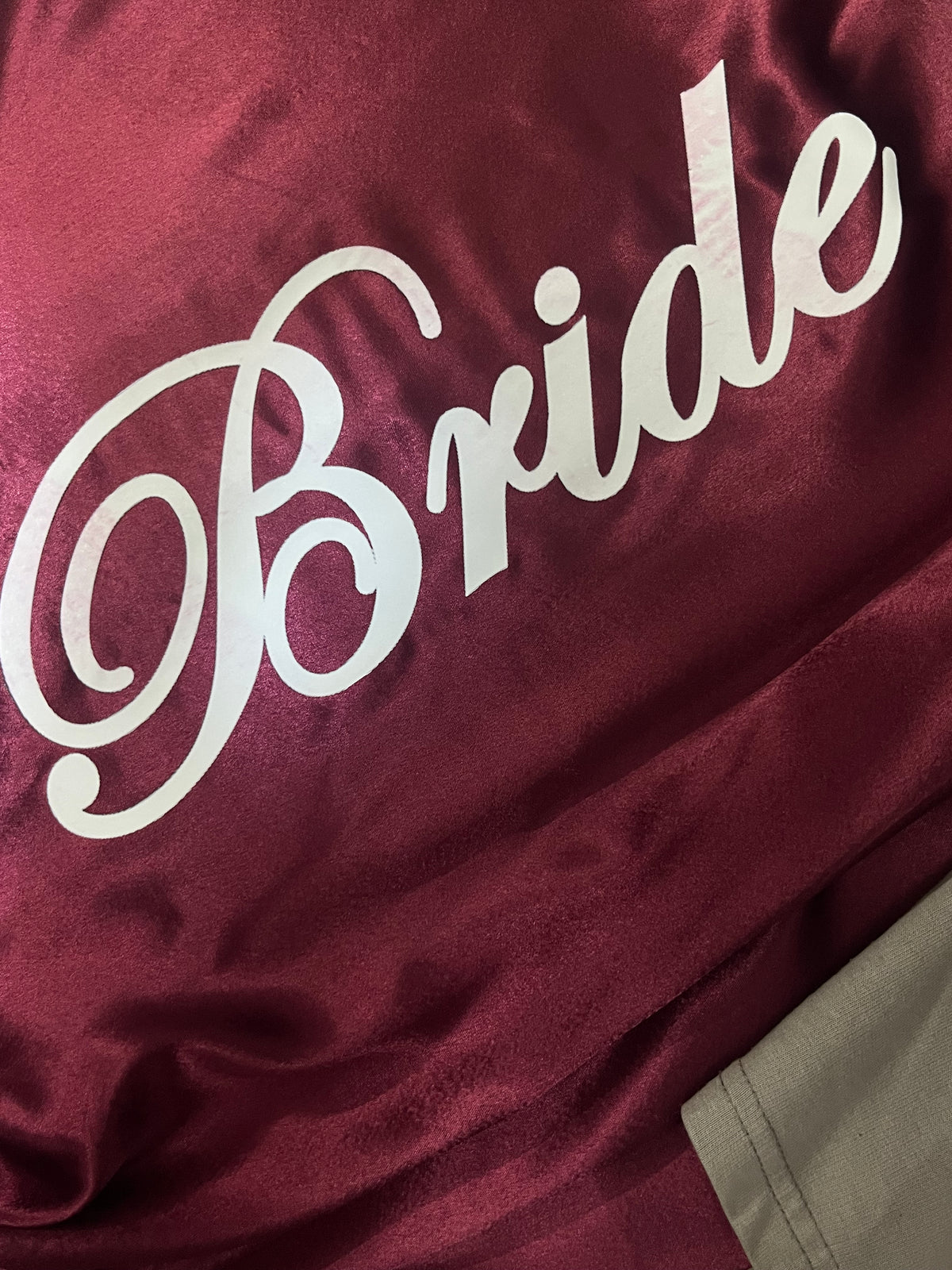 Maroon Satin Robe - Bride & Bridesmaid Custom Robe