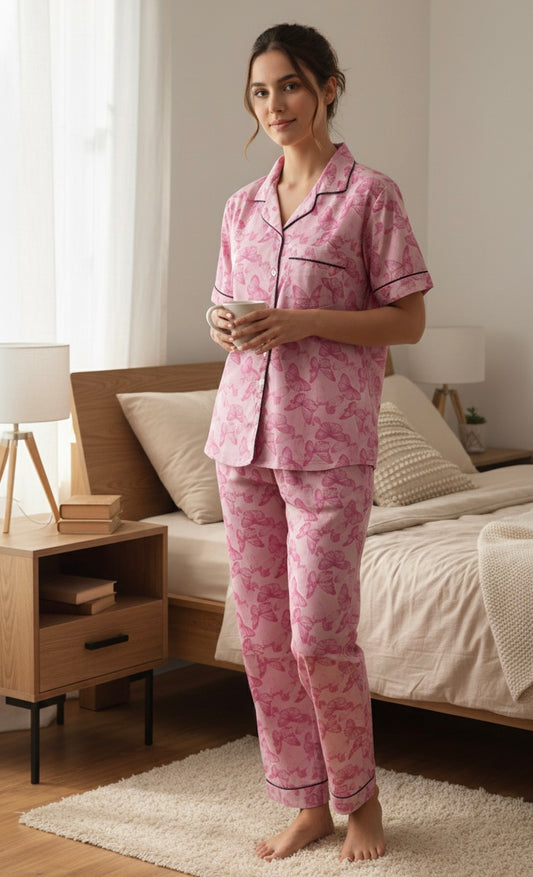 Pink butterfly PJ set