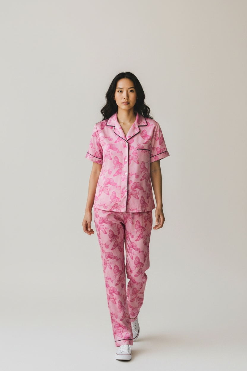 Pink butterfly PJ set