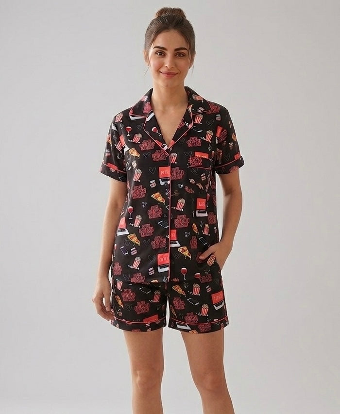 Netflix and Chill shorts set