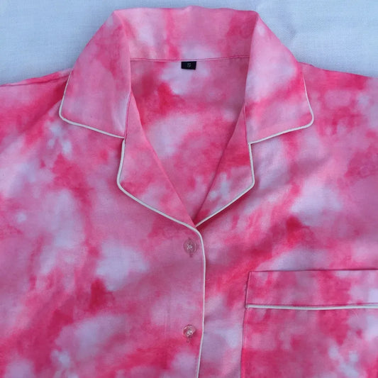 Pink tie dye PJ set