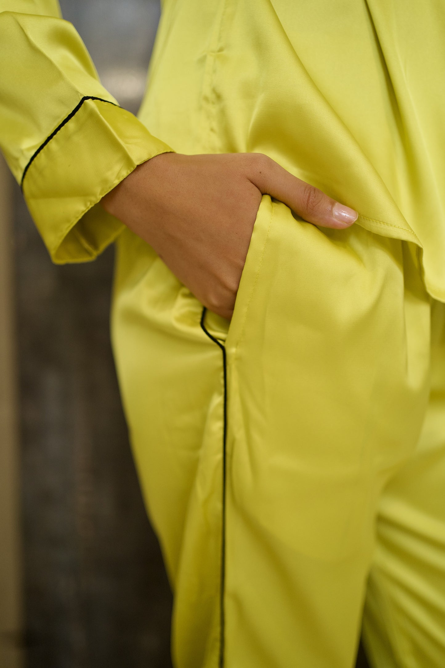 Neon Yellow PJ Set
