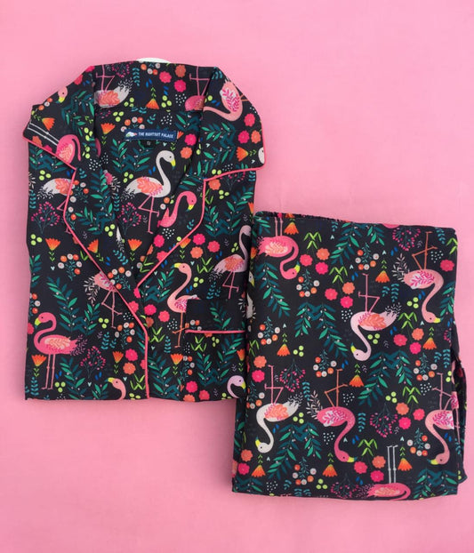 Floral Flamingo PJ set